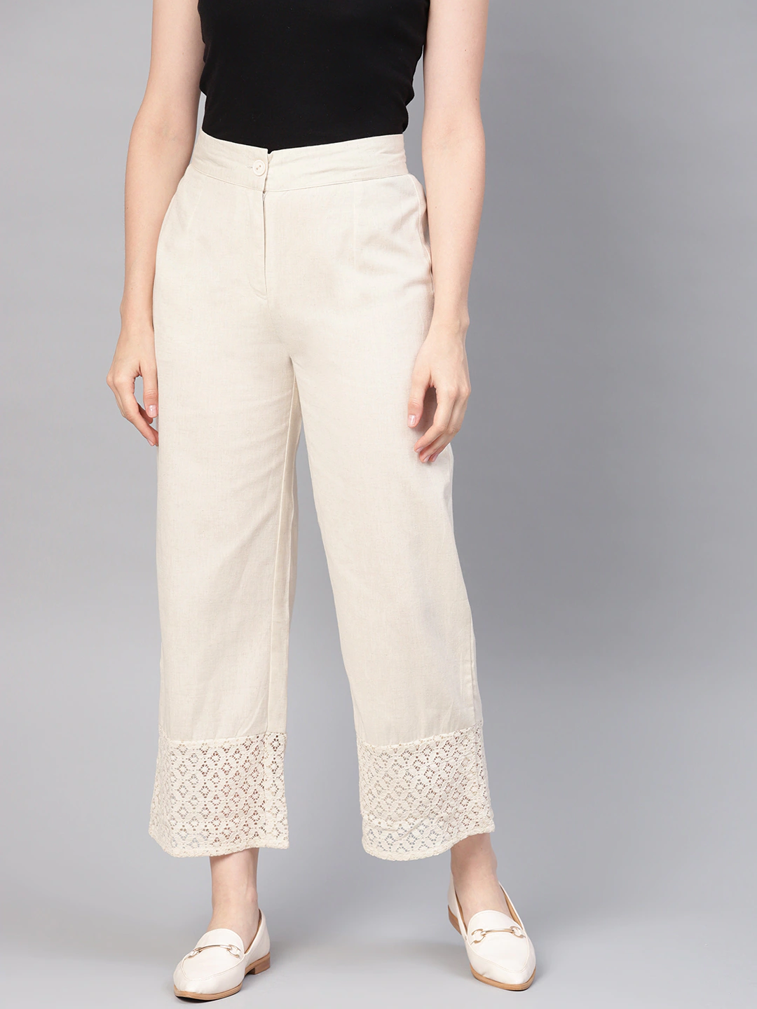Women Off-White Palazzos