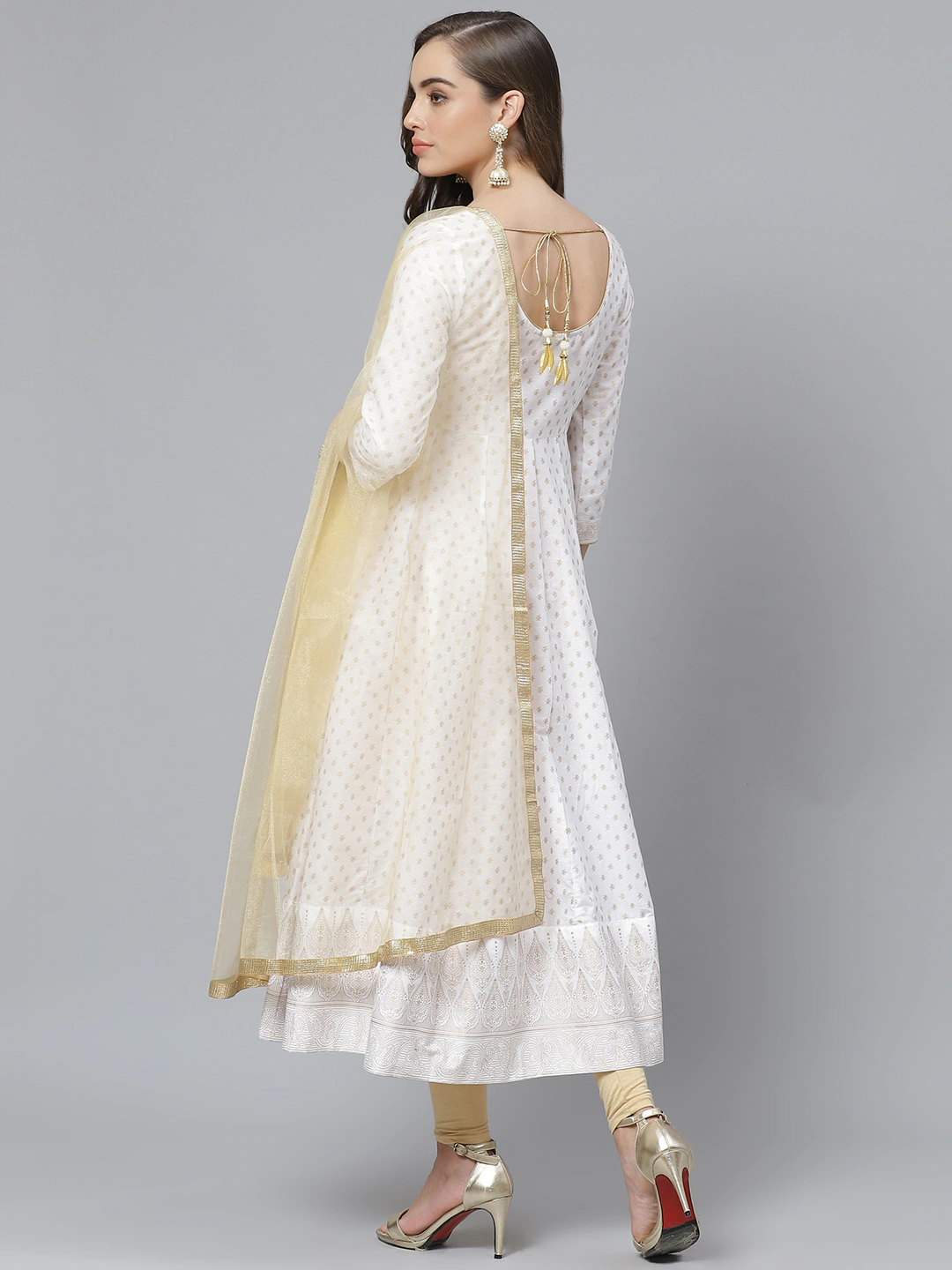 Women Off-White & Beige Ethnic Kurta Set