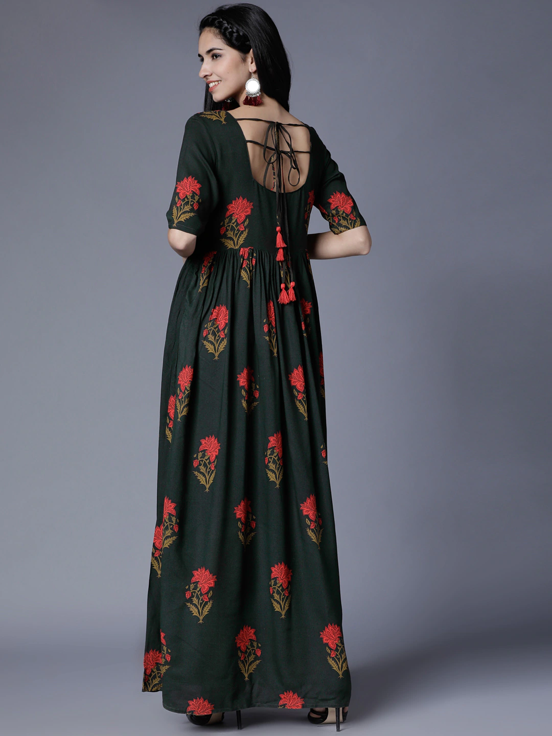 Women Olive Green Maxi Dress