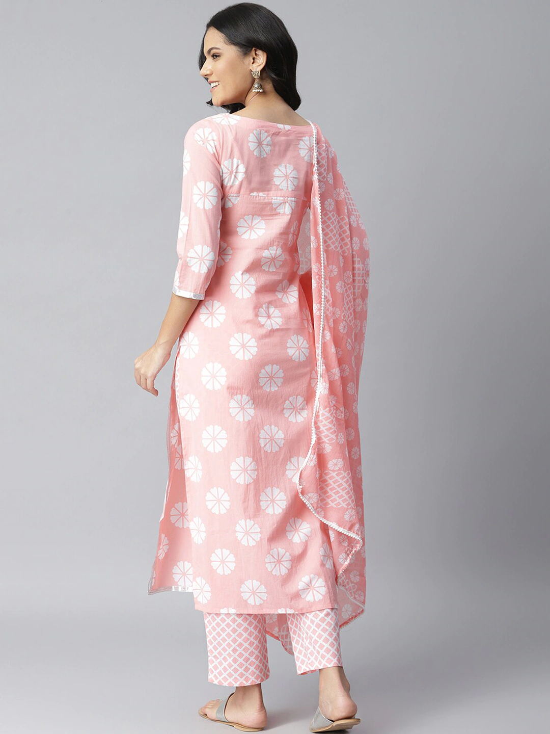 Women Pink Ethnic Kurta Set