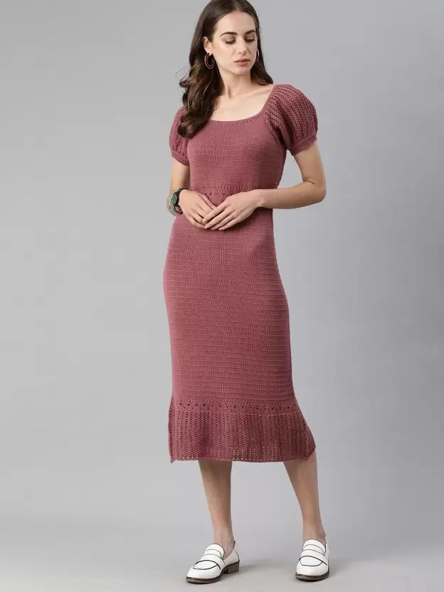 Women Sheath Pink Dress