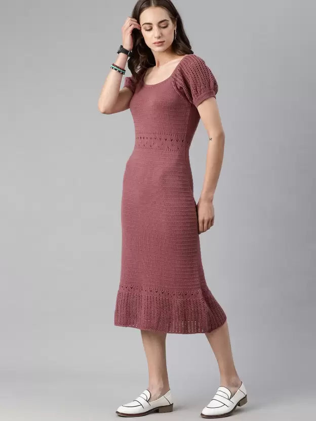 Women Sheath Pink Dress