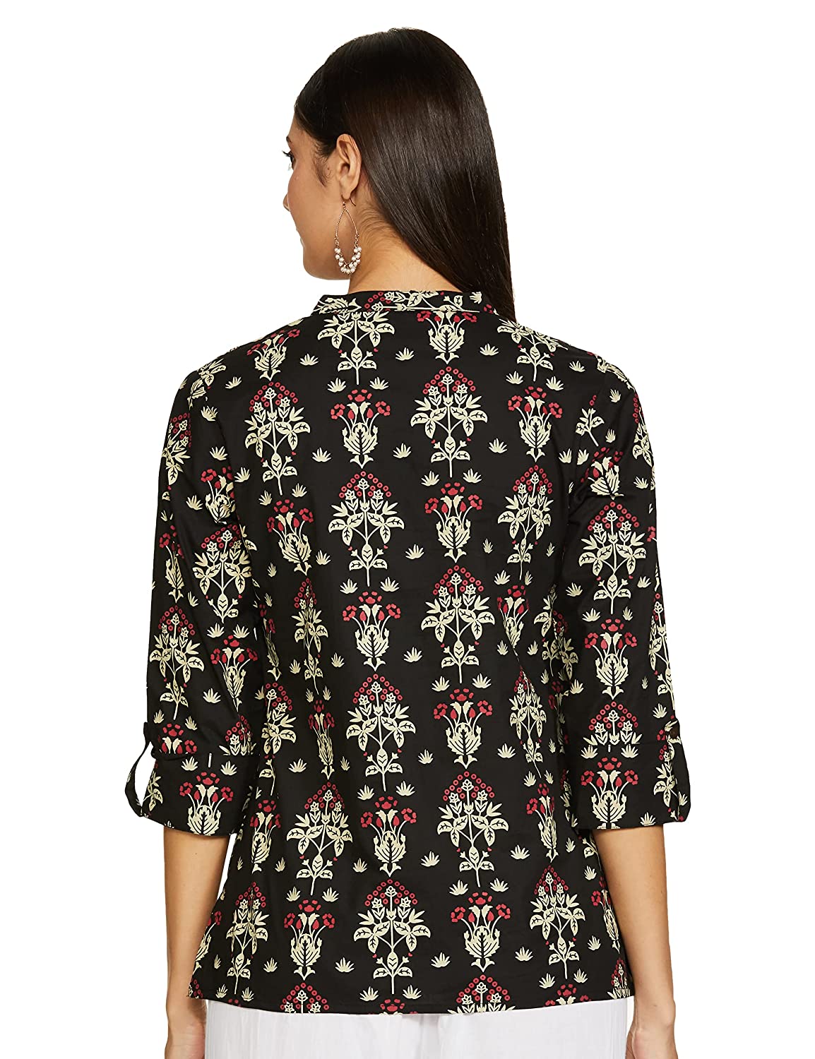 Women Pnat Print Short Kurti