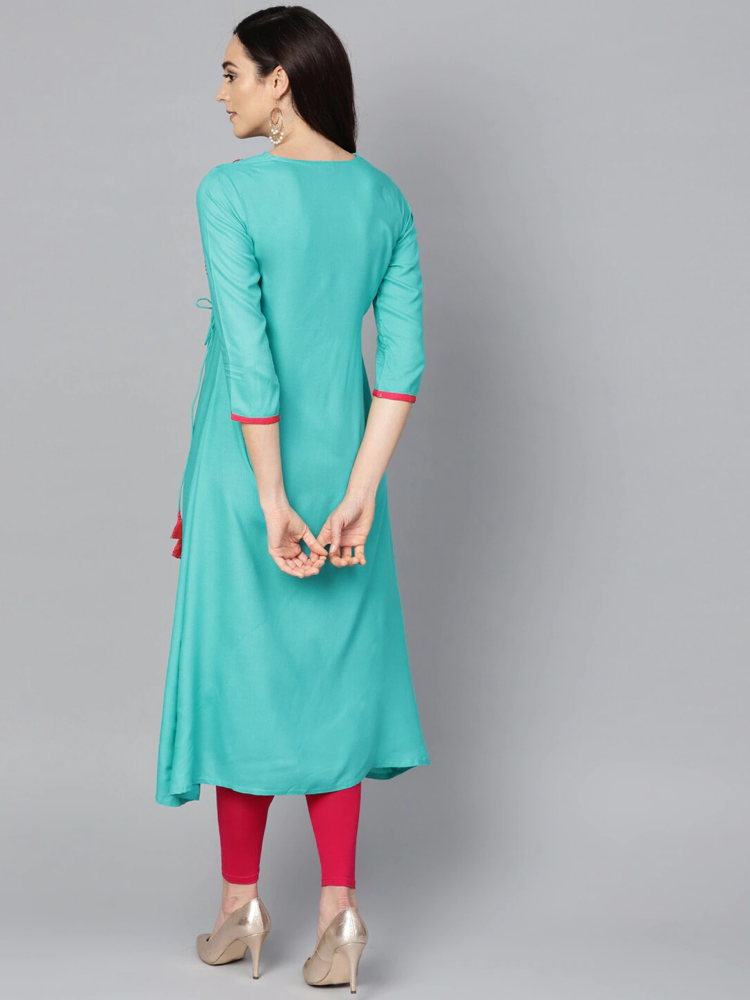 Women Turquoise Blue Kurta Top