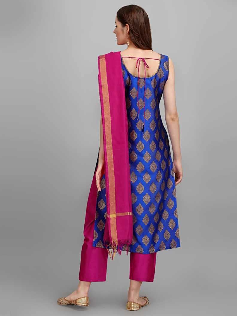 Women's Motifs Silk Blend Kurta Set