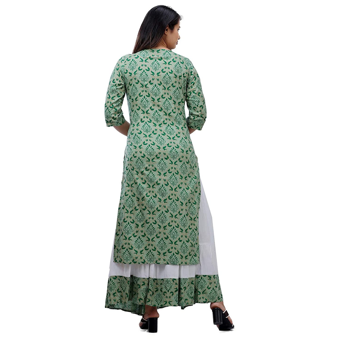 Women's Rayon Kurti Skirt With Dupatta
