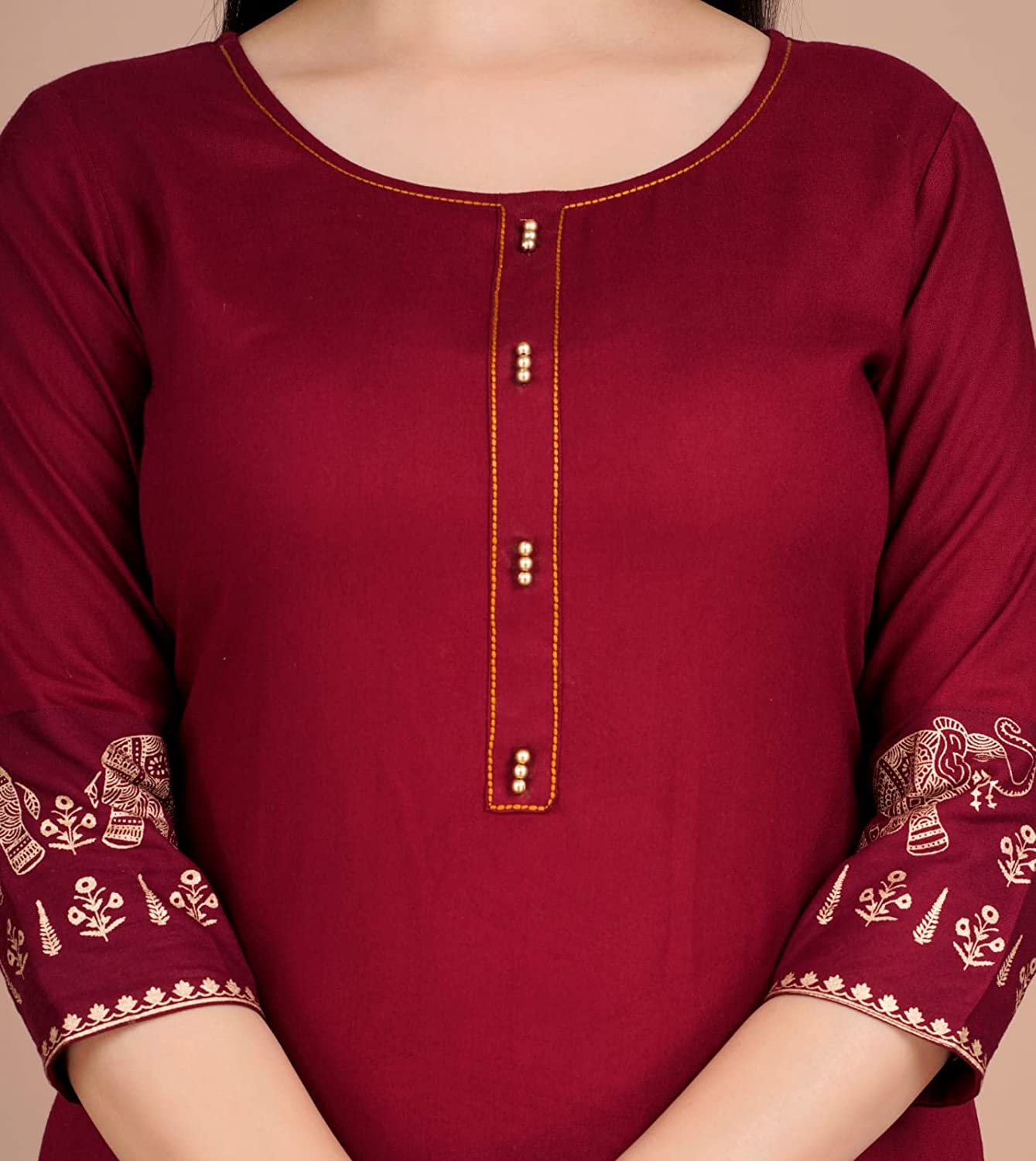 Women Printed Rayon Kurta and Pants Set with Dupatta