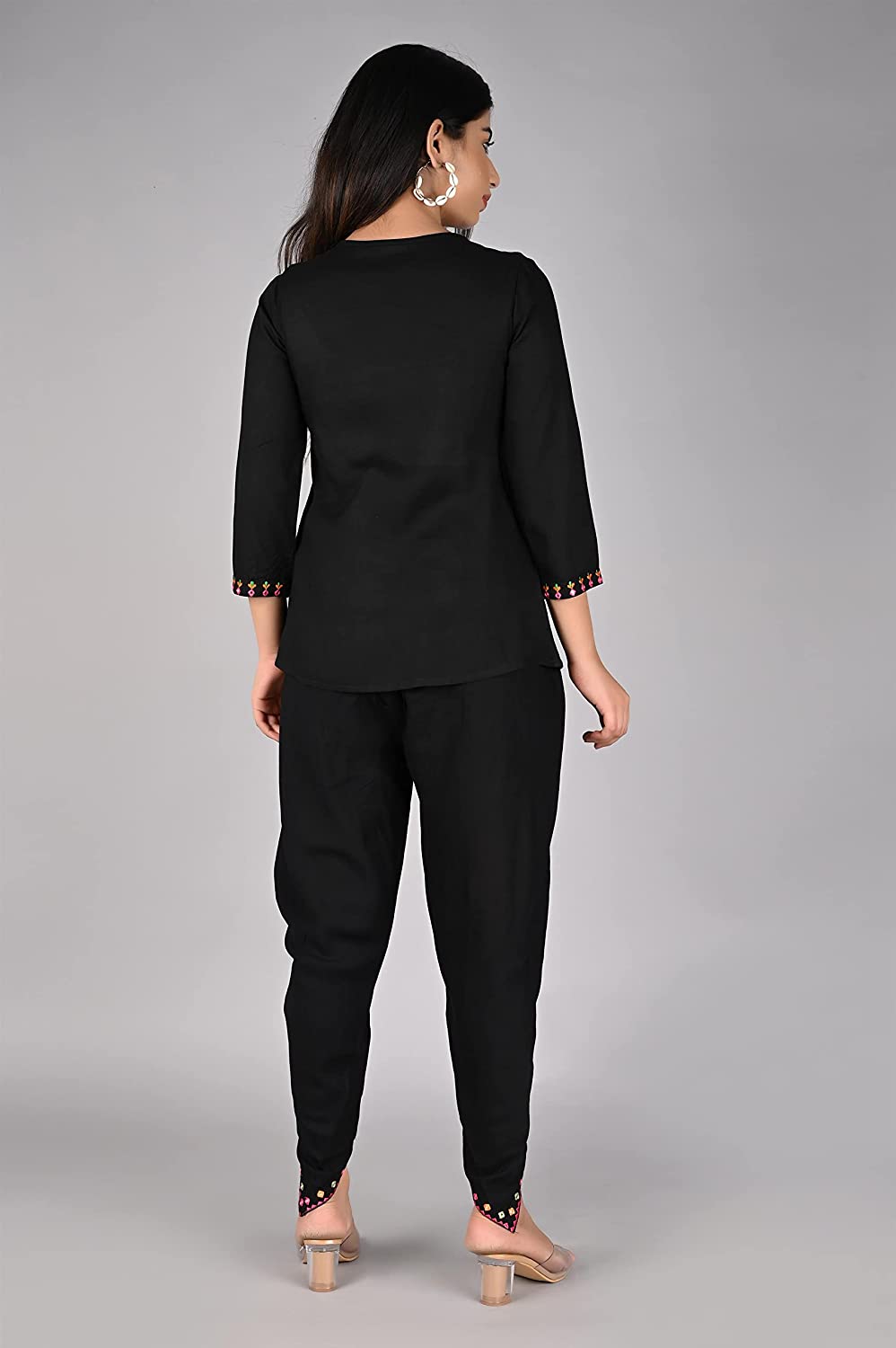 Black Kurta Dhoti Set