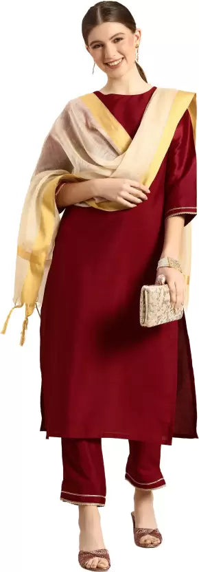 Women Poly Silk Kurta and Pant Set