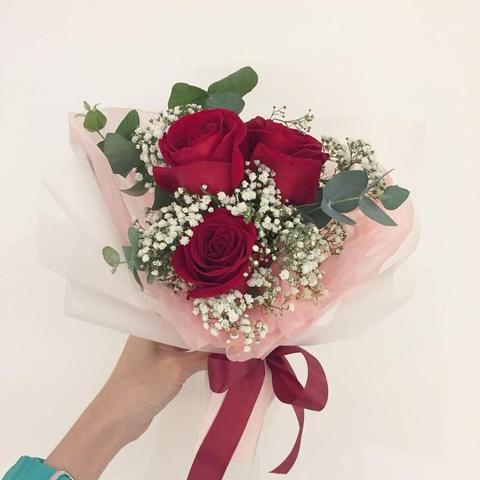 Roses + Baby's Breath Bouquets | Amy's Cart Singapore