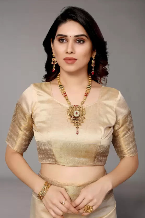 Banarasi Cream Saree