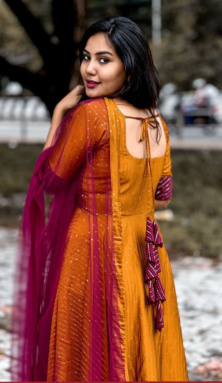 Anarkali Kurta with shawl