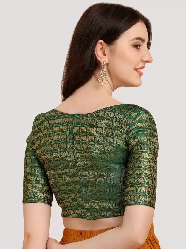 Boat Neck Ready-made saree blouse