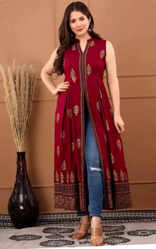 Women Open-front Indowestern Gown/Kurta