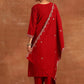 Ethnic Motifs Embroidered Regular Sequinned Kurta With Trousers & Dupatta