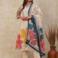 Women Floral Embroidered Regular Kurti with Trousers & With Dupatta