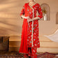 Floral Printed Angrakha Gotta Patti Pure Cotton Kurta with Palazzos & Dupatta