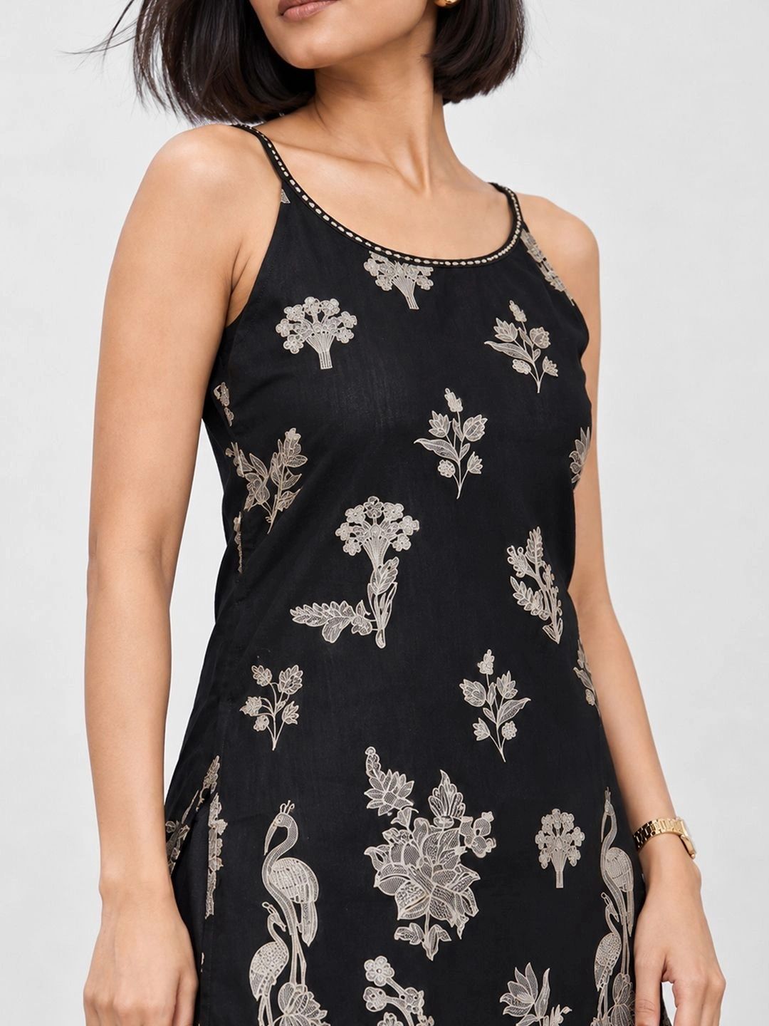 Women Ethnic Motifs Regular Thread Work Kurta with Palazzos