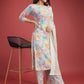 Floral Printed Regular Kurta with Trousers & Dupatta