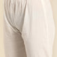 Women White Woven Design Kurta with Trousers & Dupatta