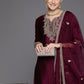 Women Ethnic Motifs Yoke Design Regular Sequinned Kurta with Trousers & Dupatta