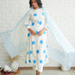 Women Printed Regular Kurti with Trousers & With Dupatta