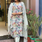 Floral Printed Kurta & Trousers With Dupatta