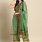 Women Floral Printed Kurta with Trousers & With Dupatta