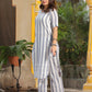 Women Cotton Blend Kurta Palazzo Set