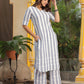 Women Cotton Blend Kurta Palazzo Set