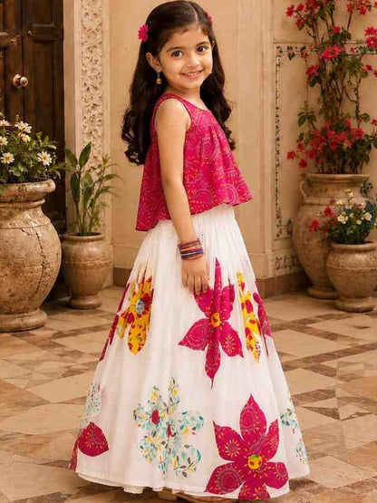 Girls Printed Ready to Wear Lehenga & choli