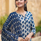 Ethnic Motifs Printed Straight Kurta with Trousers & Dupatta