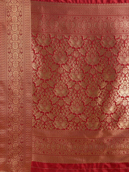 Woven Design Art Silk Kanjeevaram Saree With Blouse Piece