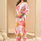 Women Floral Printed Regular Kurta with Trousers