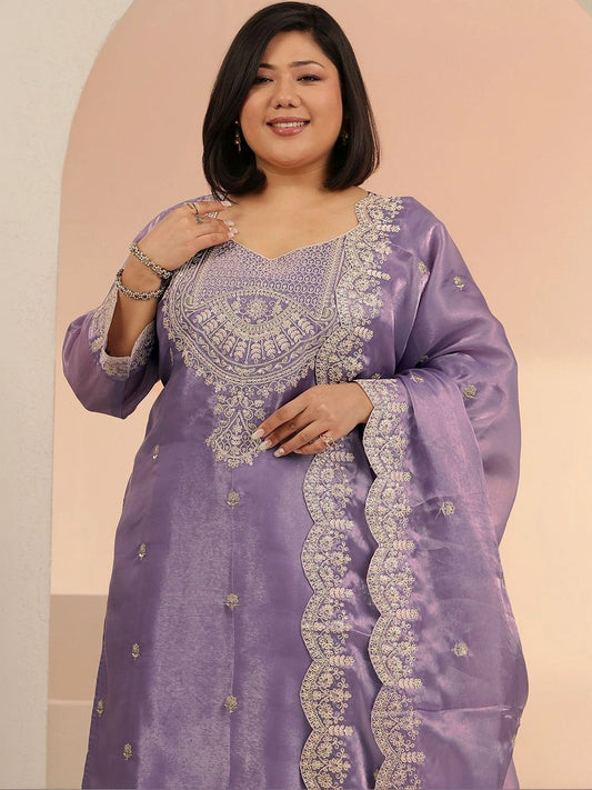 Women Ethnic Motifs Embroidered Regular Thread Work Kurta with Palazzos & With Dupatta