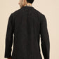 Men Black Woven Design Kurta