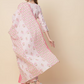 Floral Printed Thread Work Pure Cotton Kurta with Trousers