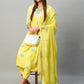 Women Cotton Rayon Kurta Pant Dupatta Set