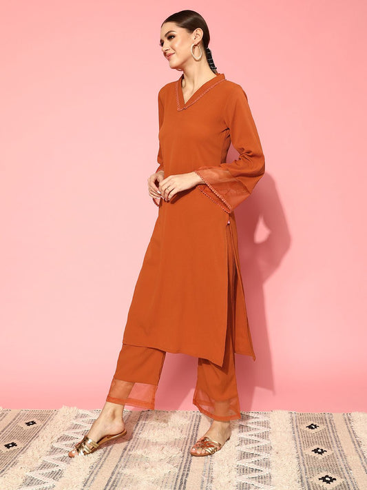 Flared Sleeves Kurta with Palazzos