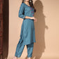 Women Cotton Blend Kurti Pant Dupatta Set