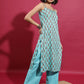 Ethnic Motifs Printed Shoulder Straps Straight Kurta & Palazzos With Dupatta