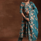 Floral Printed Empire Gotta Patti Kurta with Trousers & With Dupatta