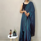 Blue Ombre Dyed Ready To Wear Saree