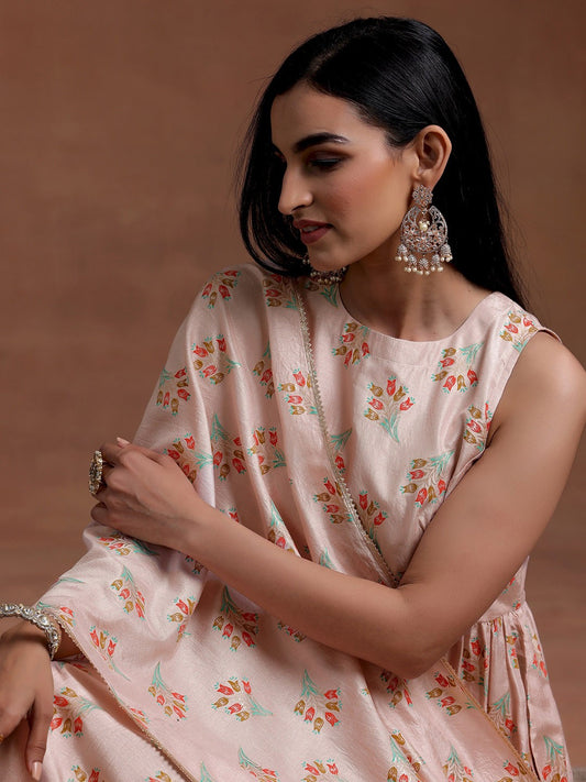 Floral Printed Kurta with Palazzos & Dupatta