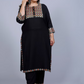 Women Plus Size Ethnic Motifs Embroidered Mirror Work Kurta with Trousers