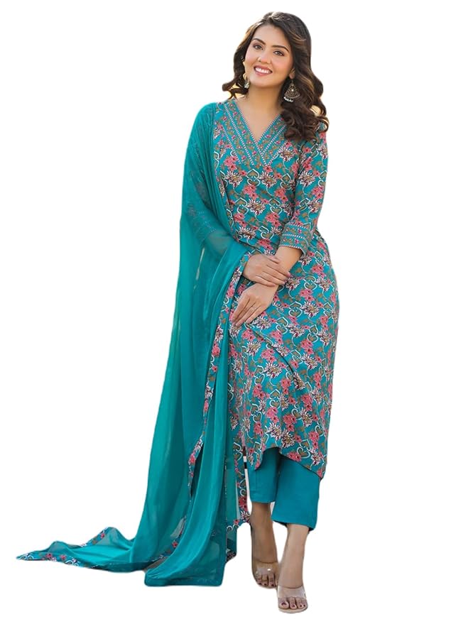 GoSriKi Women Kurta with Pant & Dupatta