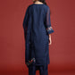 Women Floral Embroidered Panelled Thread Work Kurta with Trousers & With Dupatta