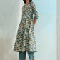 Floral Printed Empire Kurta with Trouser & With Dupatta