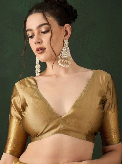 Woven Design Saree With Blouse Piece