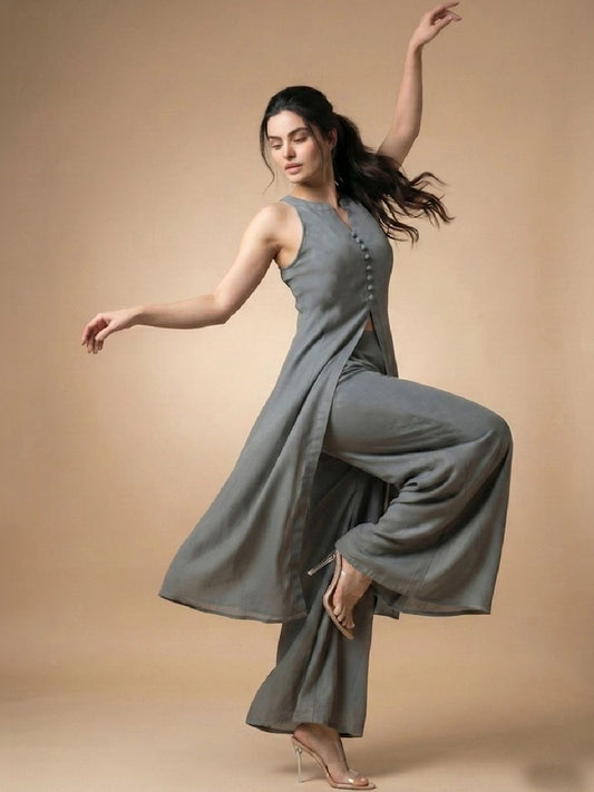 Women Regular Georgette Kurta with Palazzos